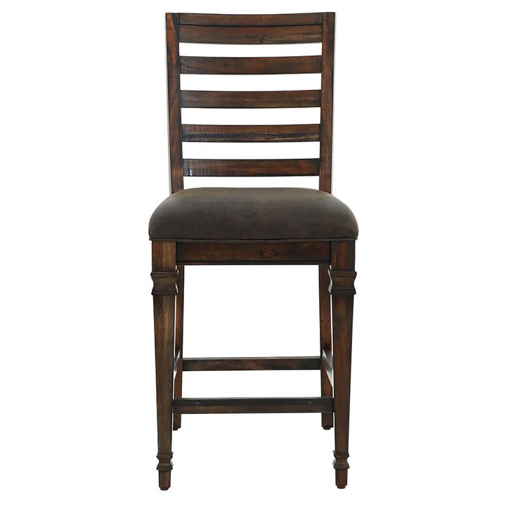 Avenue Ladder Back Counter Height Chairs Brown (Set of 2)