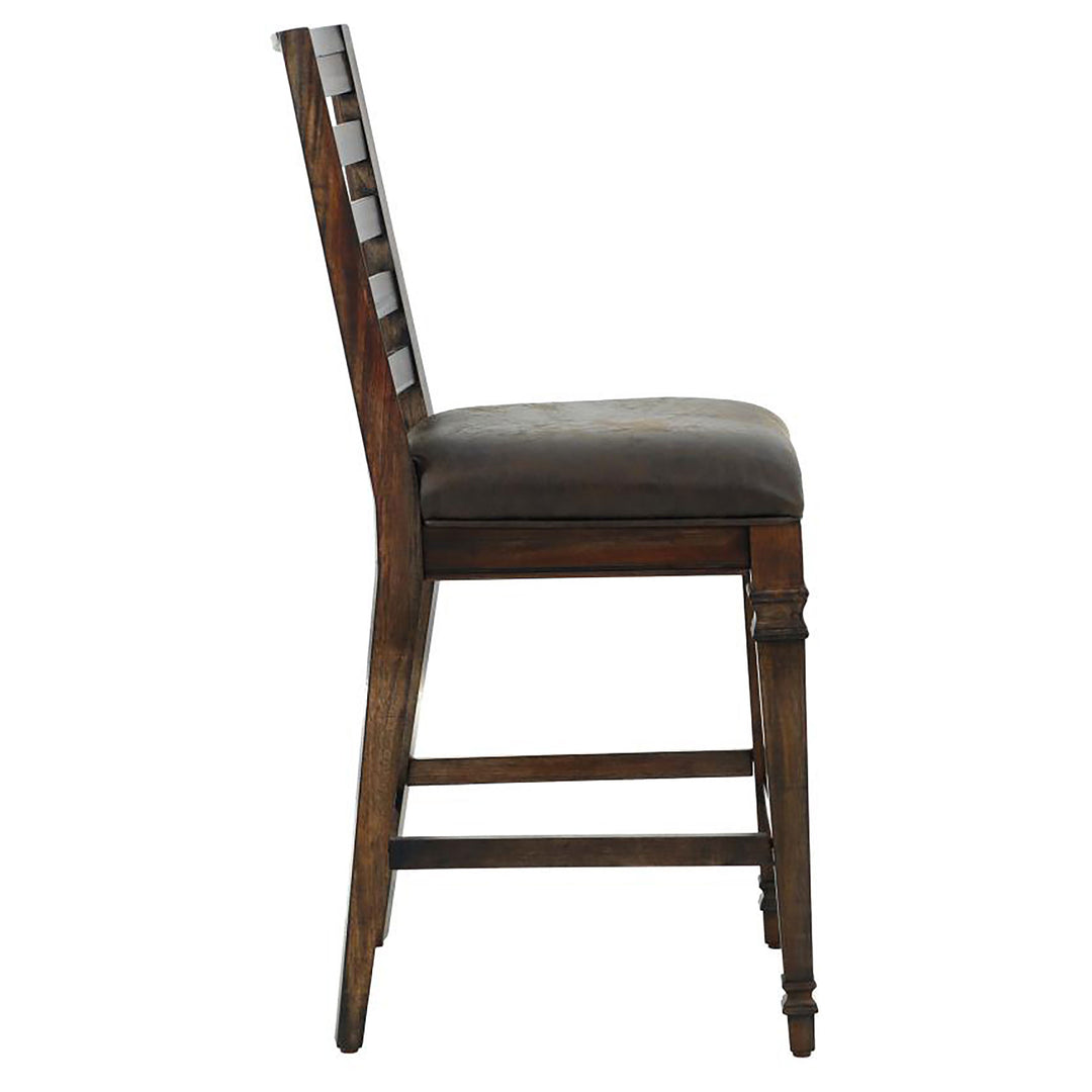 Avenue Ladder Back Counter Height Chairs Brown (Set of 2)