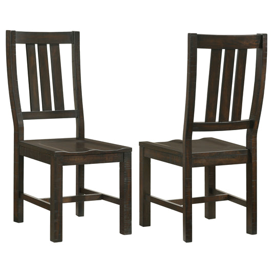 Calandra Slat Back Side Chairs Vintage Java (Set of 2)