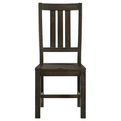 Calandra Slat Back Side Chairs Vintage Java (Set of 2)