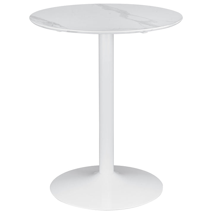 Arkell Round Pedestal Counter Height Table White