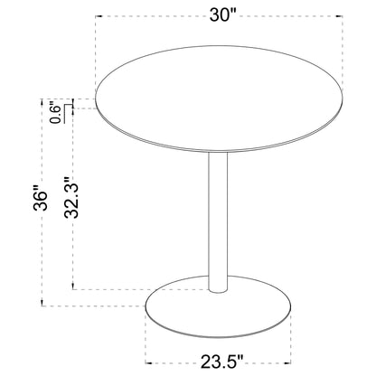 Arkell Round Pedestal Counter Height Table White