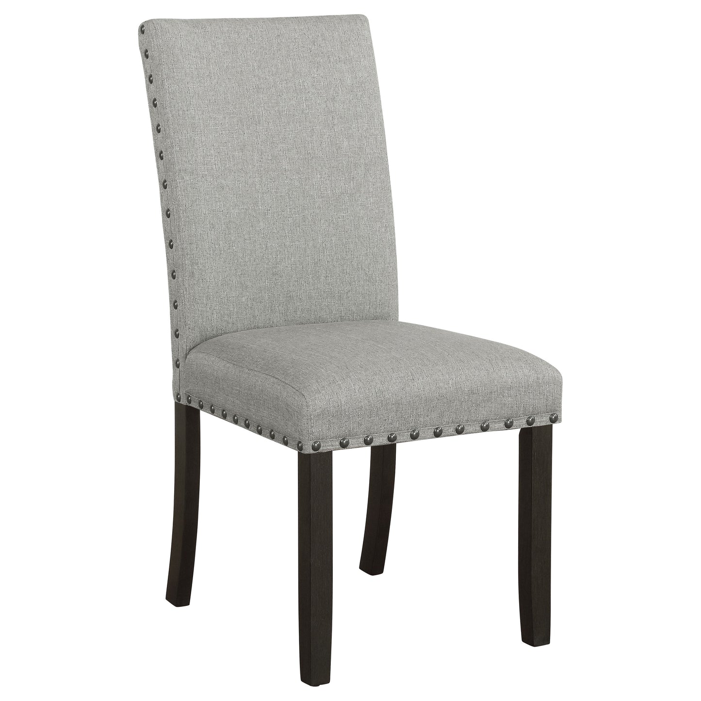 Kentfield Solid Back Upholstered Side Chairs Grey and Antique Noir (Set of 2)