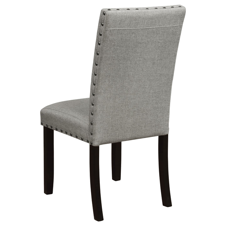 Kentfield Solid Back Upholstered Side Chairs Grey and Antique Noir (Set of 2)