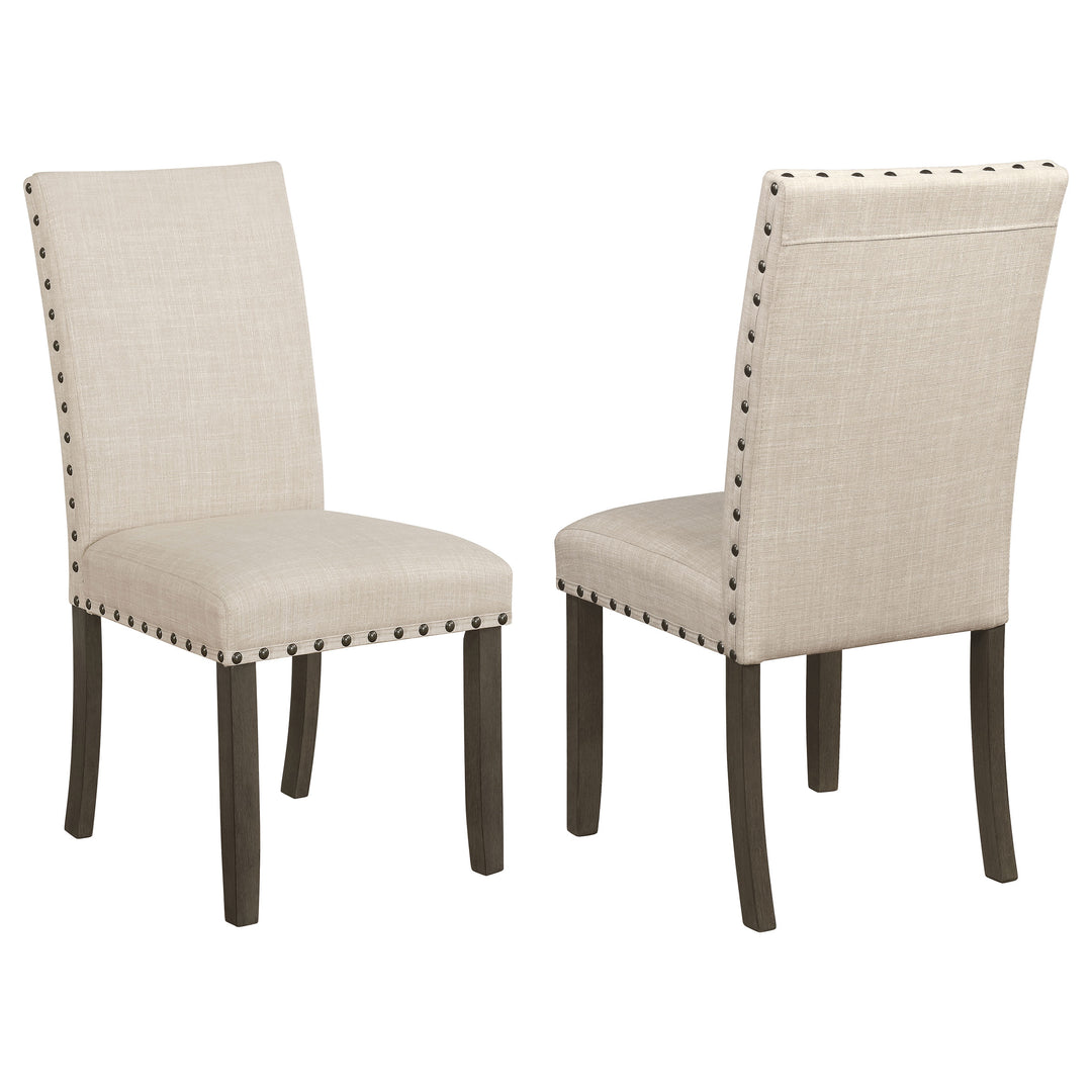 Ralland Upholstered Side Chairs Beige and Rustic Brown (Set of 2)