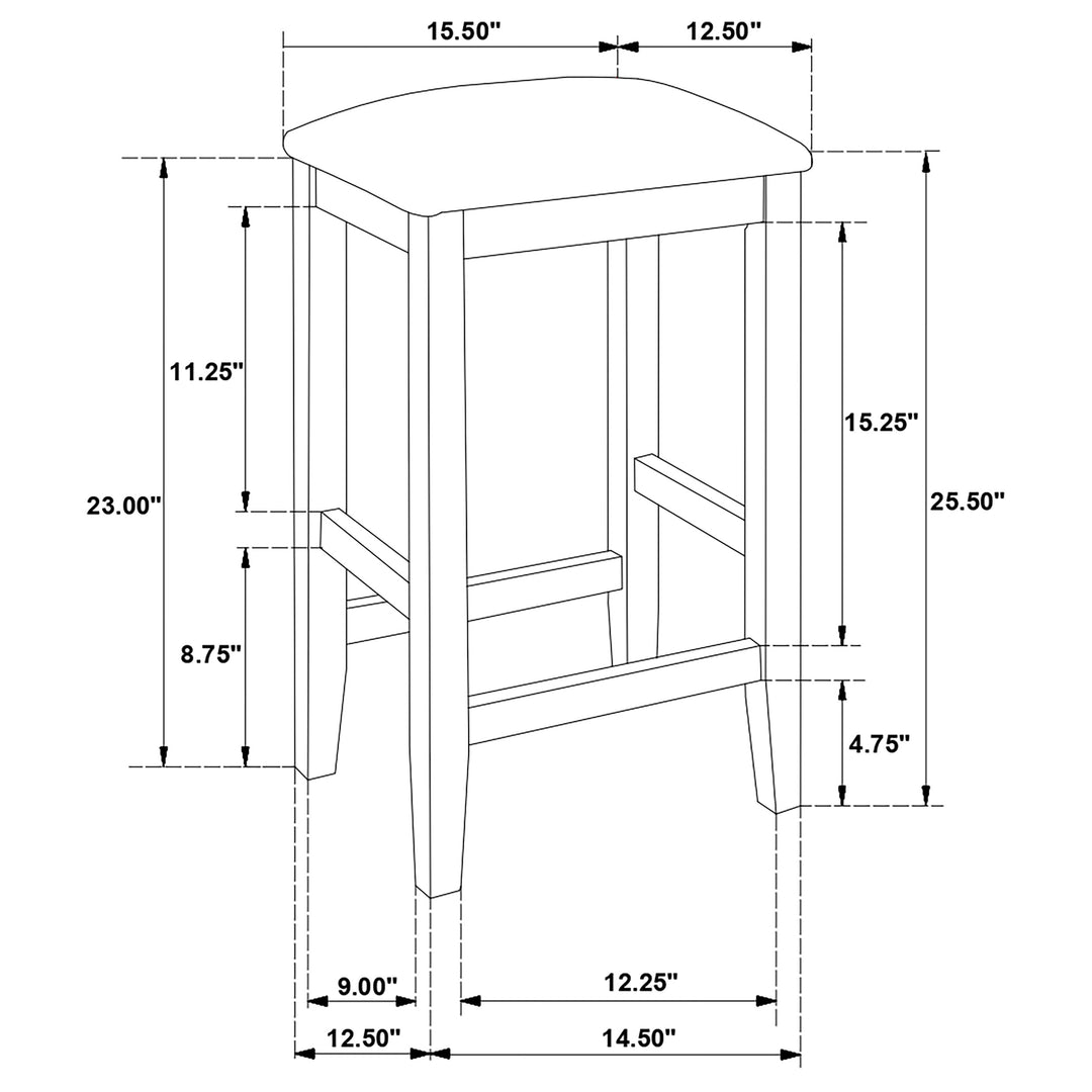 Gabriel 5-piece Rectangular Counter Height Dining Set Cappuccino