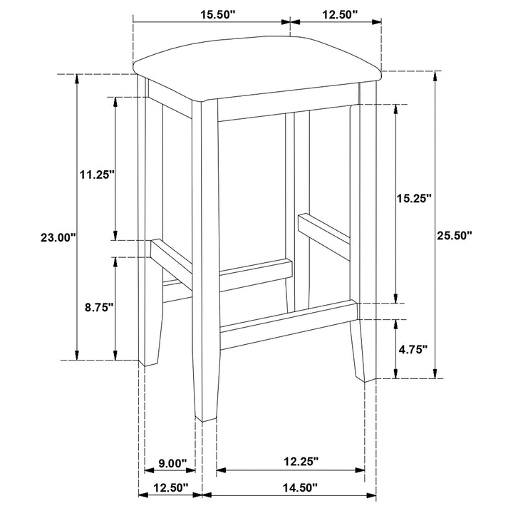 Gabriel 5-piece Rectangular Counter Height Dining Set Cappuccino