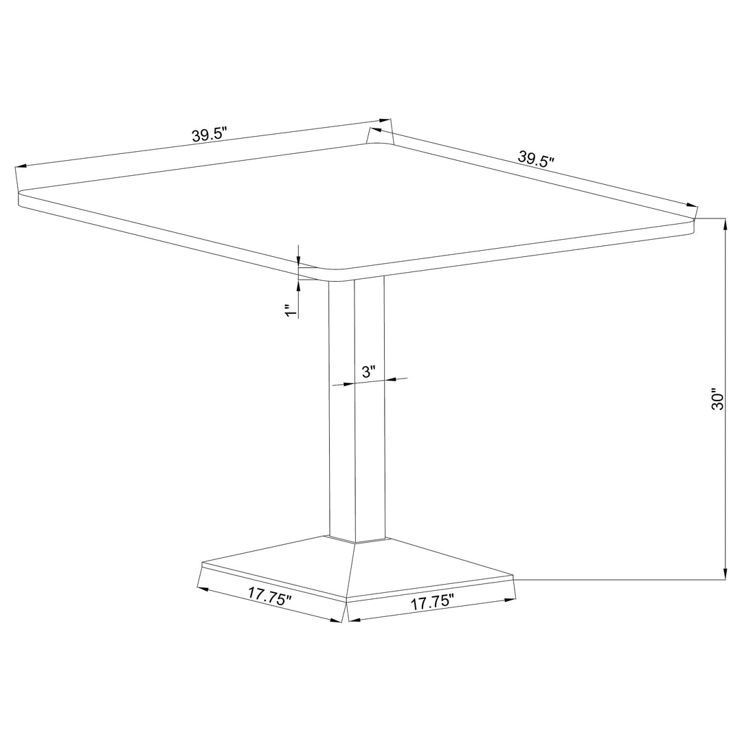 Moxee 4-piece Square Dining Set Espresso and Grey