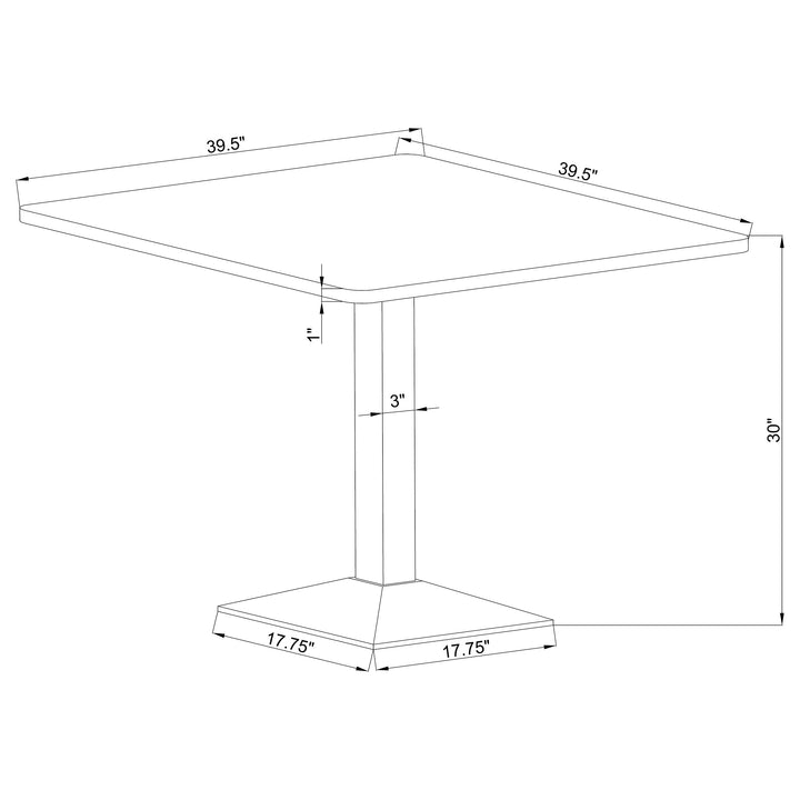 Moxee 4-piece Square Dining Set Espresso and Grey