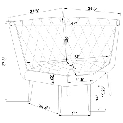 Moxee 4-piece Square Dining Set Espresso and Grey