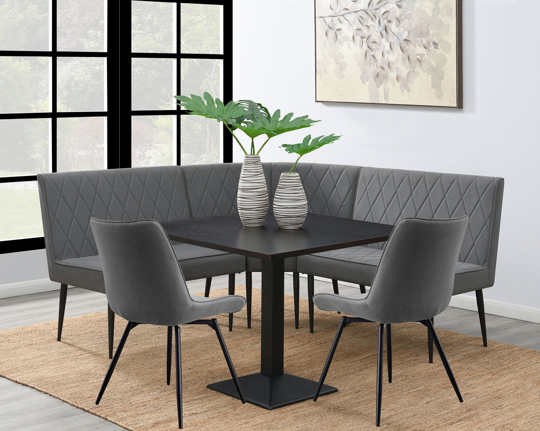 Moxee 6-piece Square Dining Set Espresso and Grey