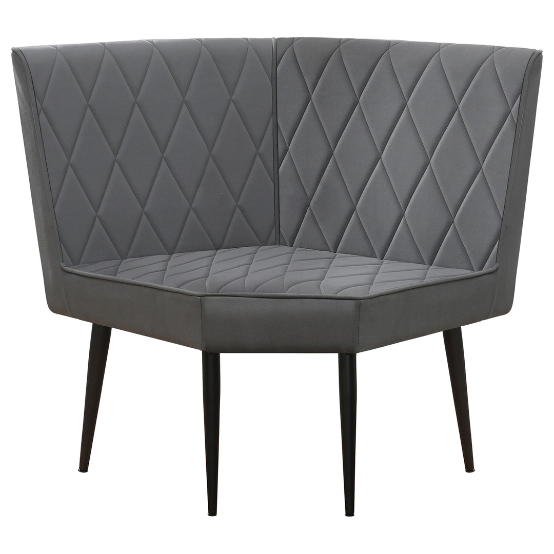 Moxee Upholstered Tufted Corner Bench Grey