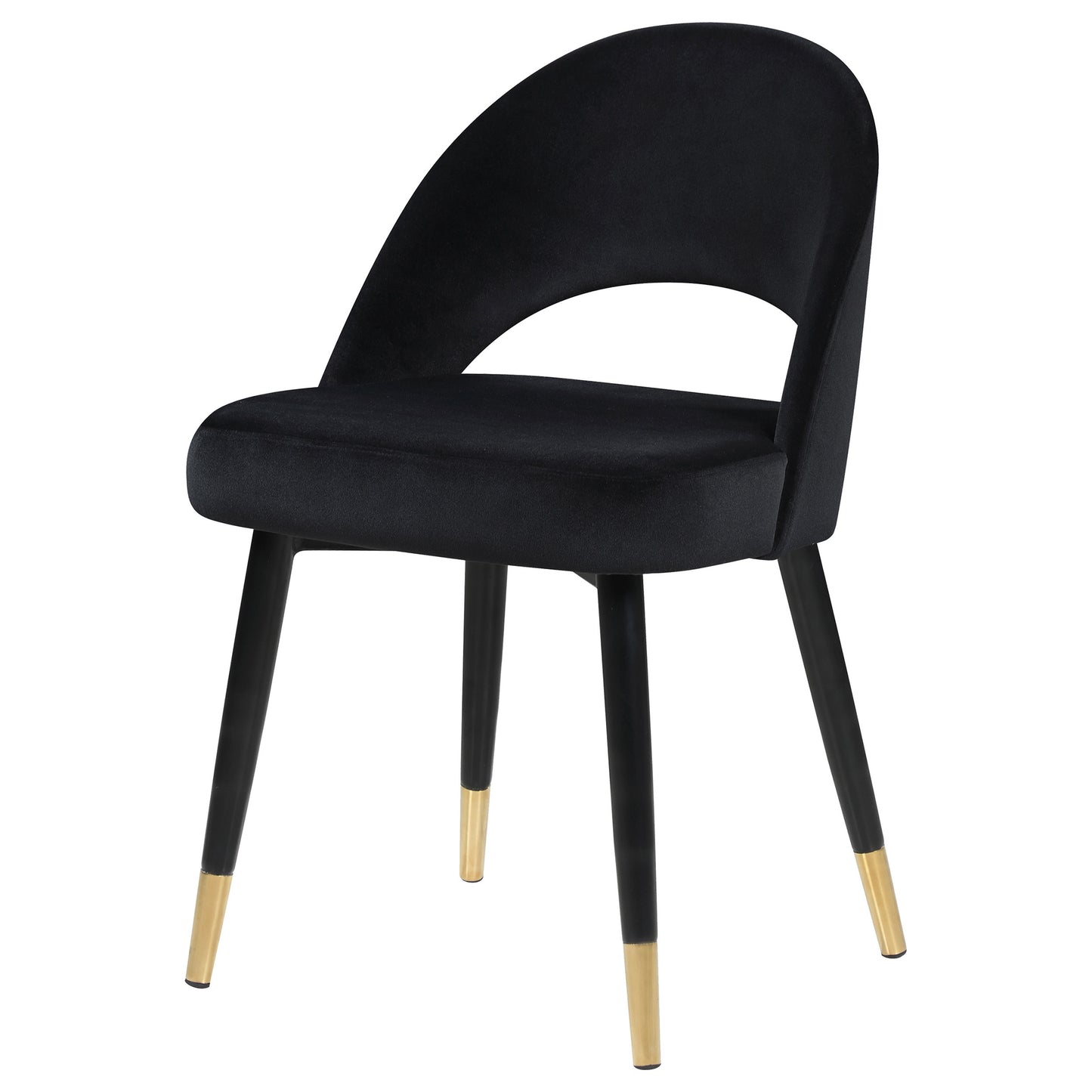 Lindsey Arched Back Upholstered Side Chairs Black (Set of 2)