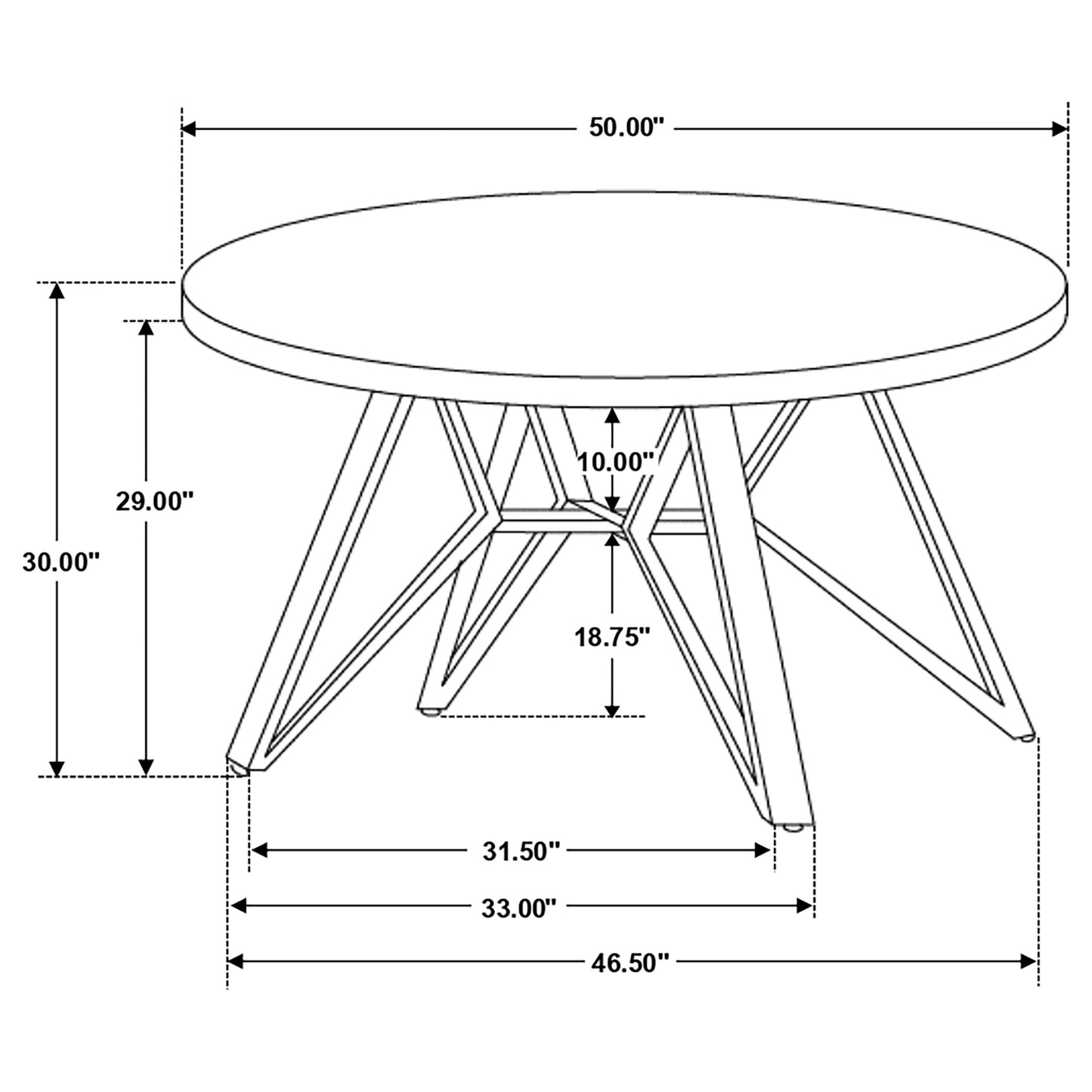 Neil 5-piece Round Dining Set Concrete and Grey