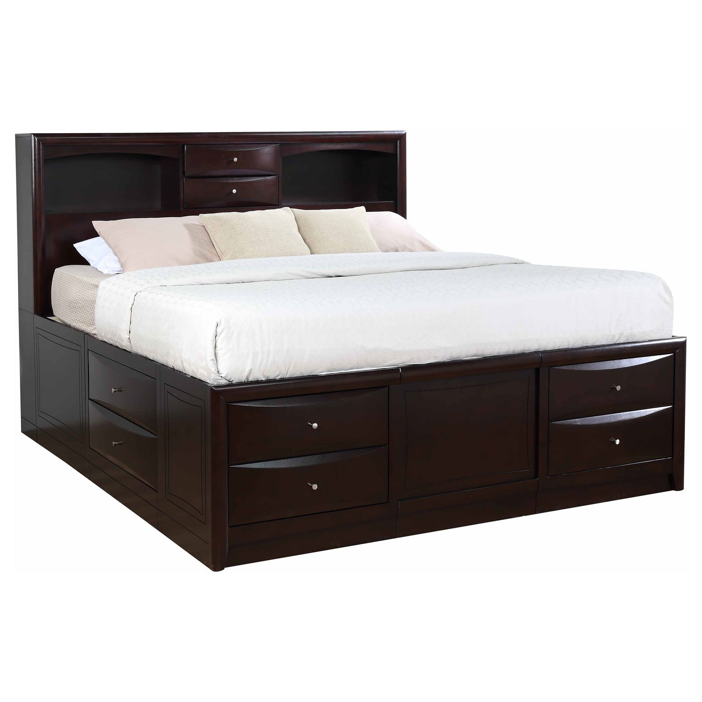 Phoenix Cappuccino King Four-Piece Bedroom Set