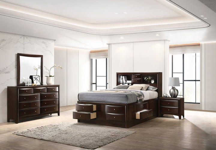 Phoenix Cappuccino California King Four-Piece Bedroom Set