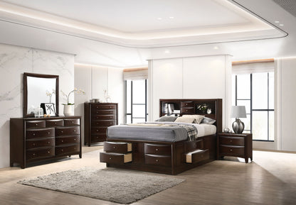 Phoenix Cappuccino California King Five-Piece Bedroom Set