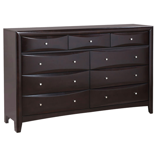 Phoenix 9-drawer Dresser Cappuccino