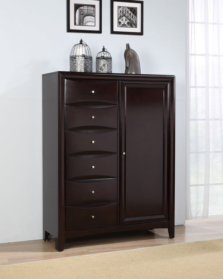 Phoenix 6-drawer Bedroom Chest Cappuccino