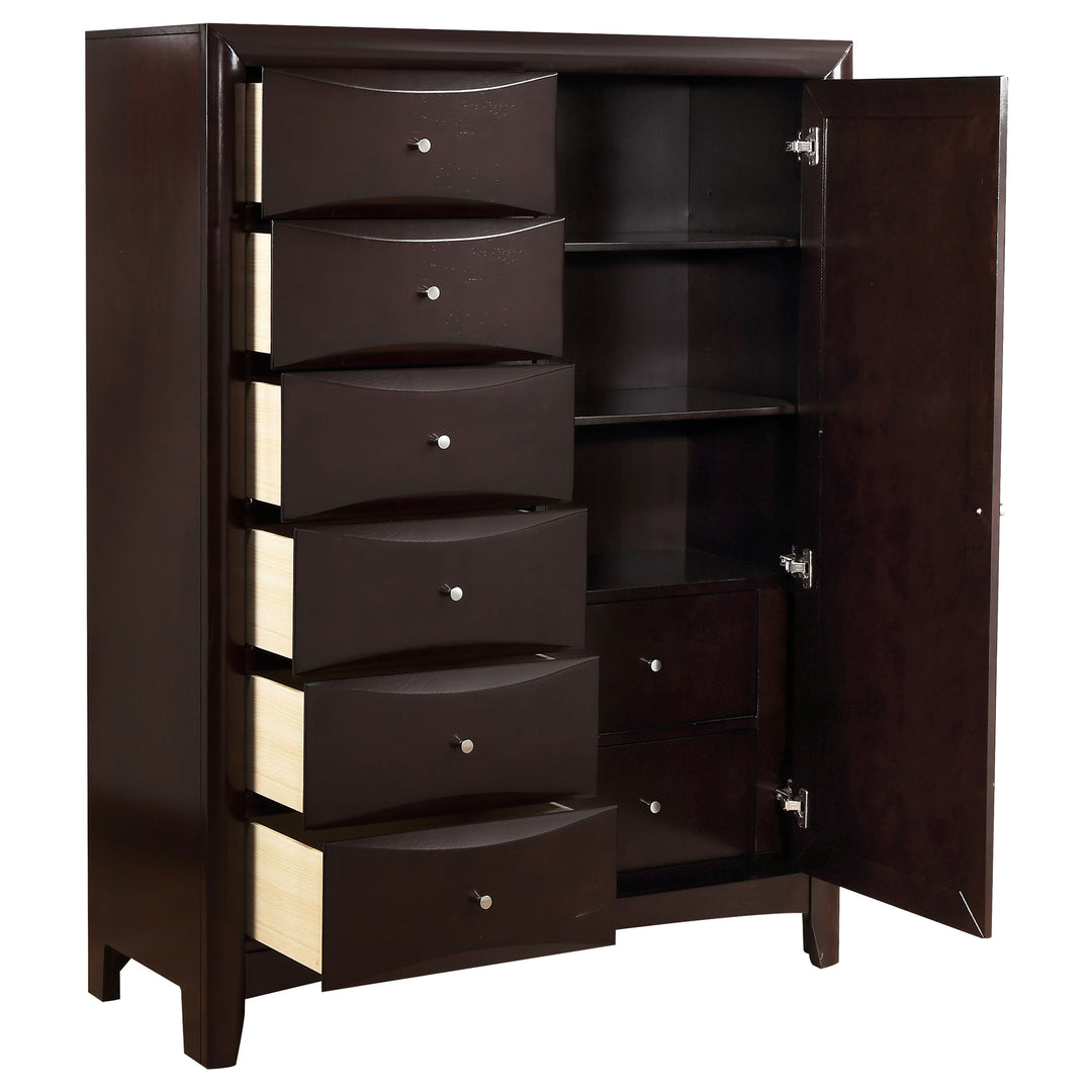 Phoenix 6-drawer Bedroom Chest Cappuccino