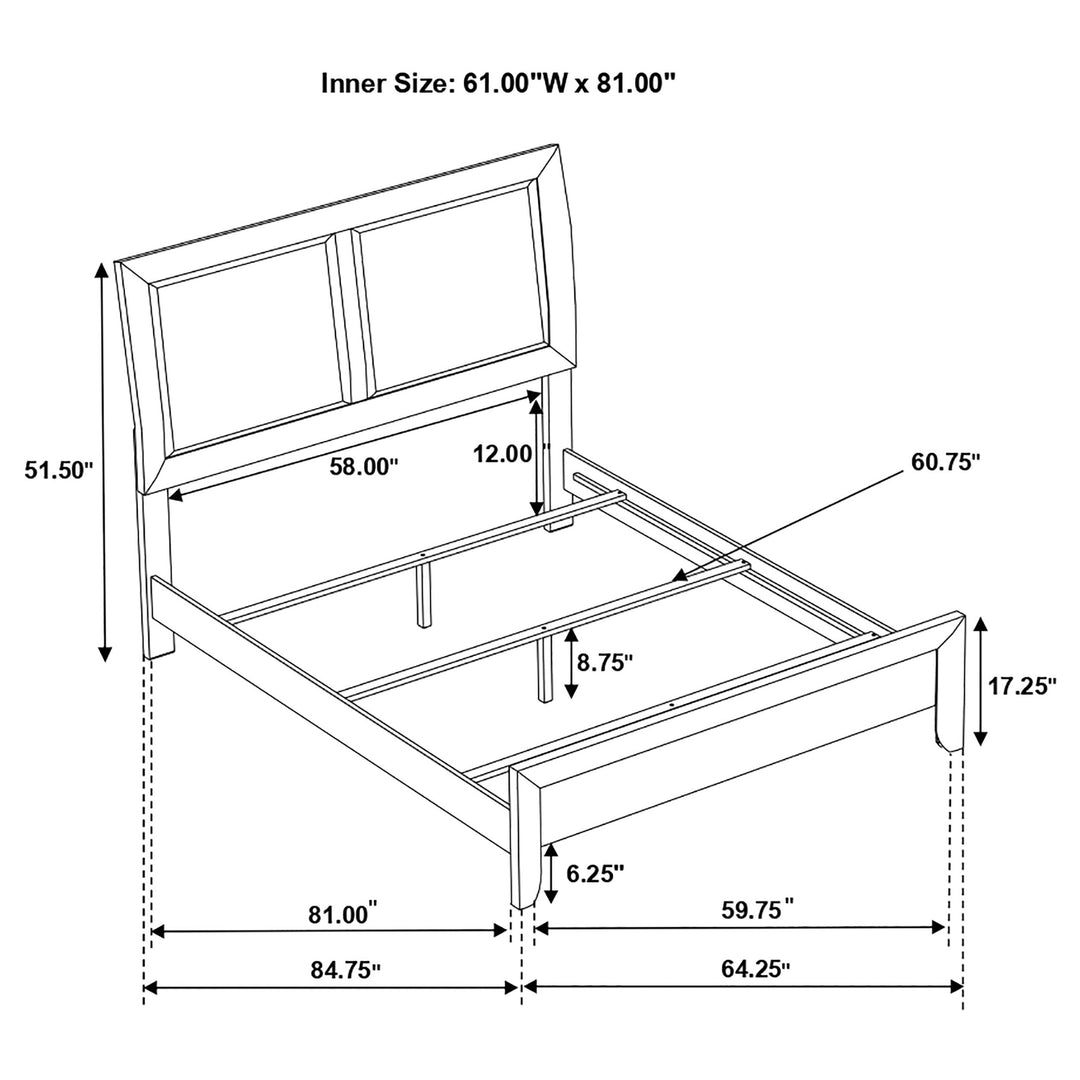 Briana Wood Queen Panel Bed Black