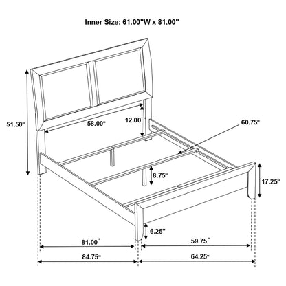 Briana Wood Queen Panel Bed Black