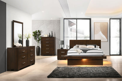 Jessica Dark Cappuccino King Five-Piece Bedroom Set