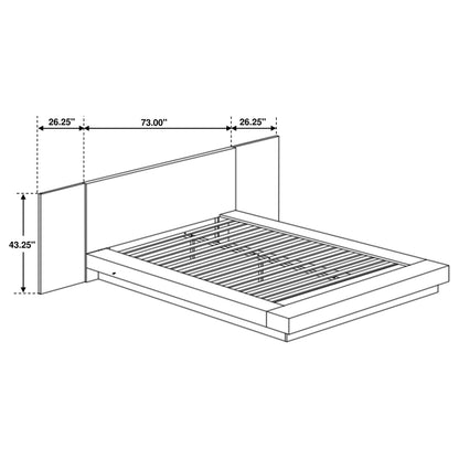 Jessica 5-piece California King LED Bedroom Set Cappuccino