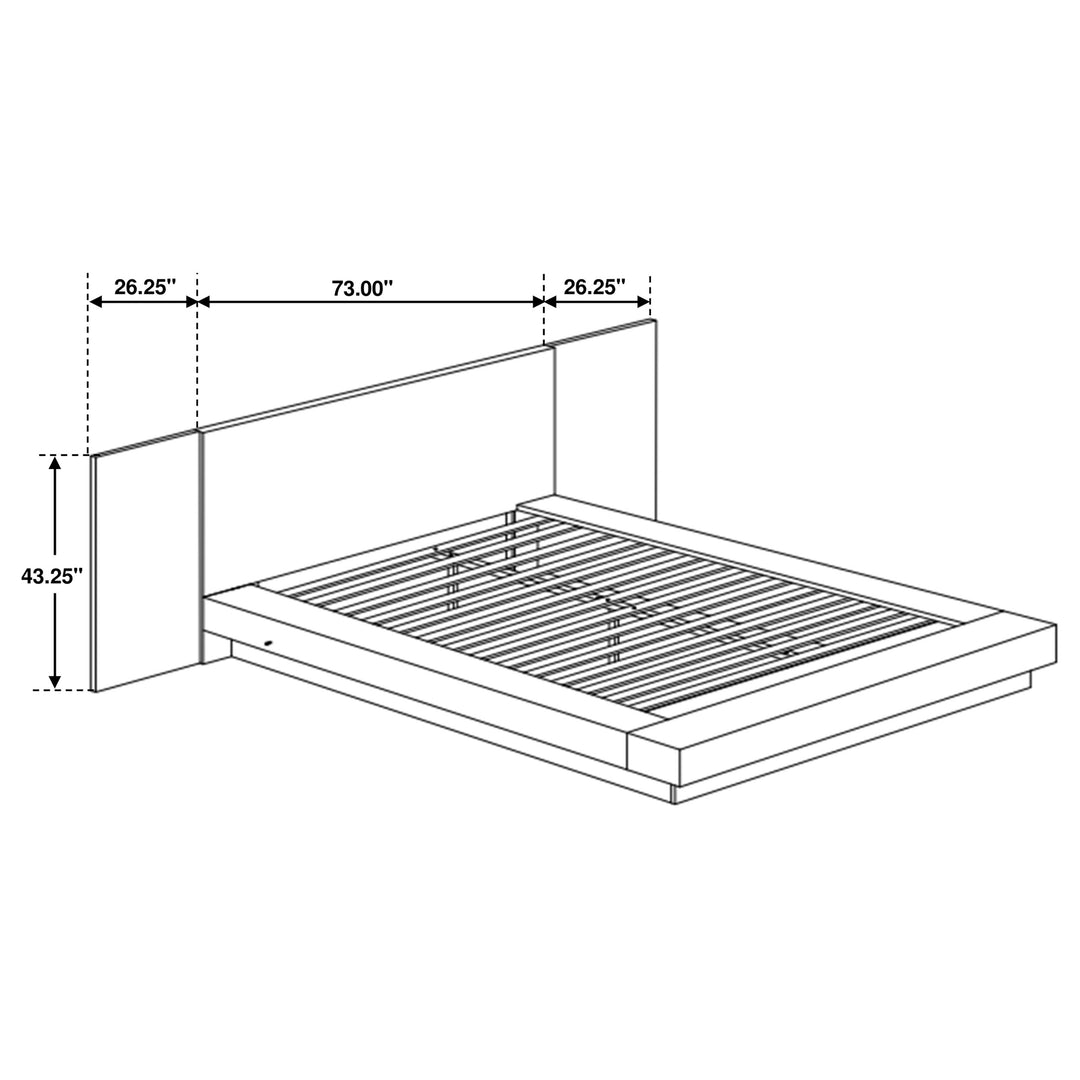 Jessica 5-piece Queen LED Bedroom Set Cappuccino