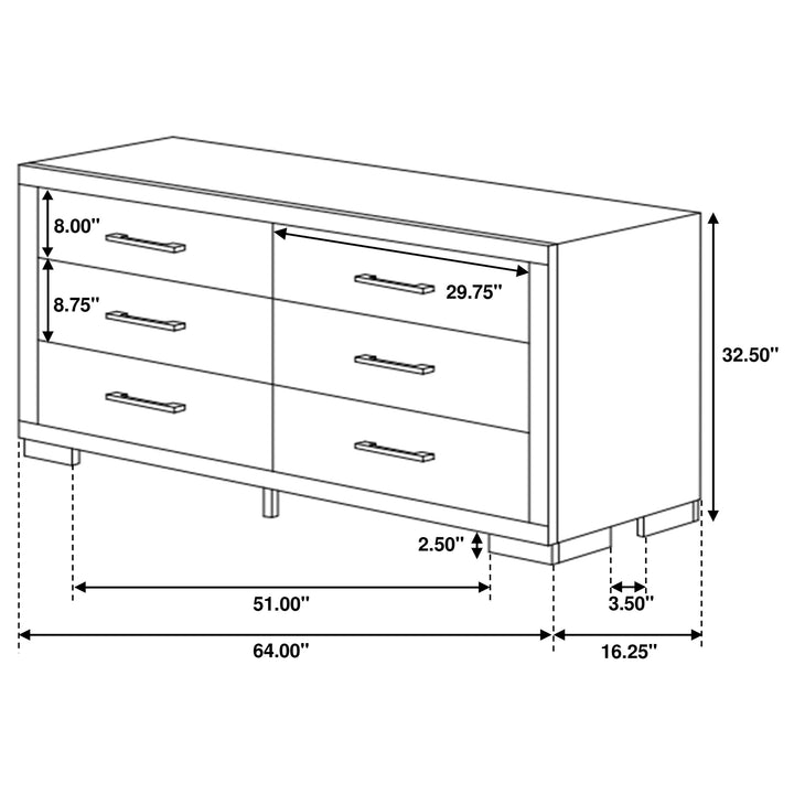 Jessica 5-piece Queen LED Bedroom Set Cappuccino