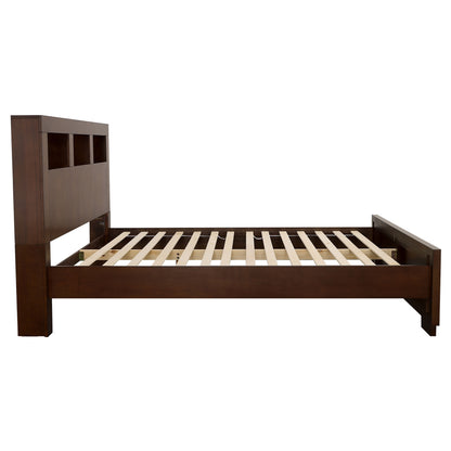 Jessica Dark Cappuccino King Four-Piece Bedroom Set With Storage Bed