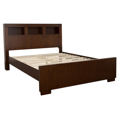 Jessica Dark Cappuccino King Five-Piece Bedroom Set With Storage Bed