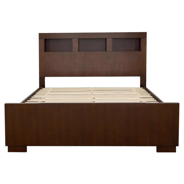 Jessica Dark Cappuccino Queen Four-Piece Bedroom Set With Storage Bed