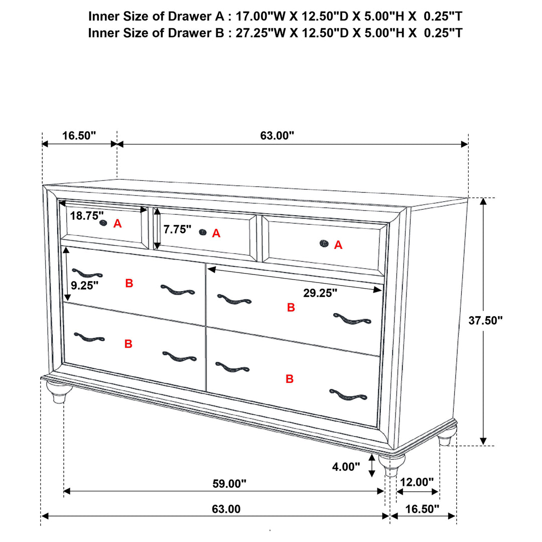 Barzini Transitional King Four-Piece Bedroom Set