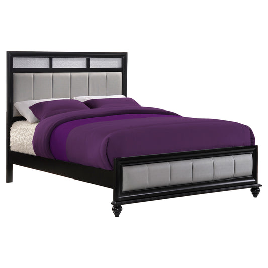 Barzini Wood Eastern King Panel Bed Black