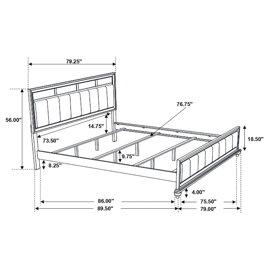 Barzini Transitional California King Four-Piece Bedroom Set