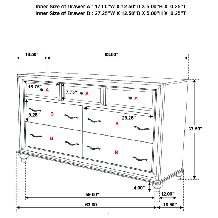 Barzini Transitional Queen Four-Piece Bedroom Set