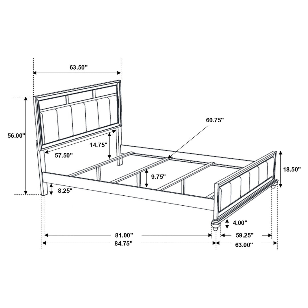 Barzini 5-piece Queen Bedroom Set Black