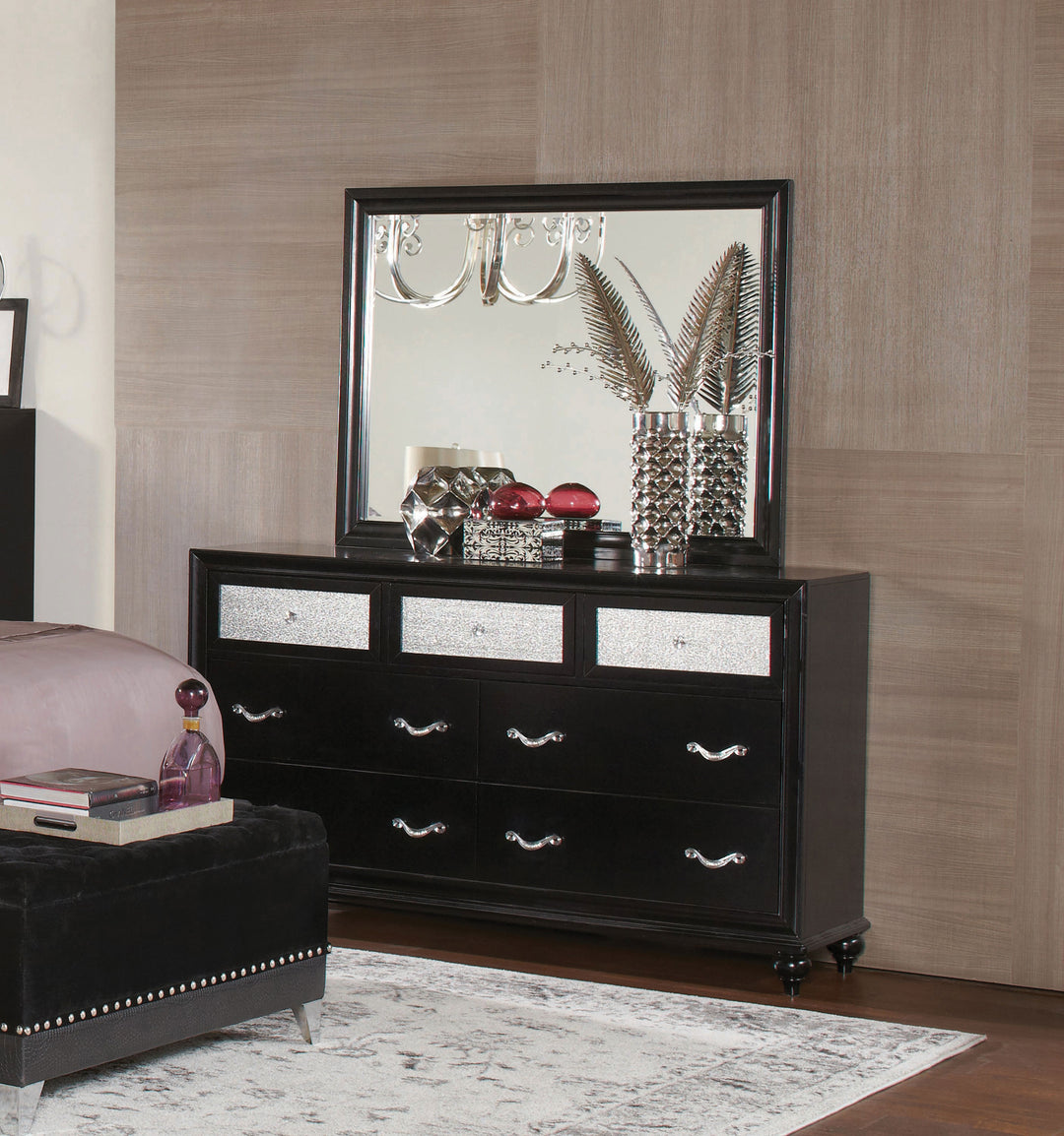 Barzini Dresser Mirror Black