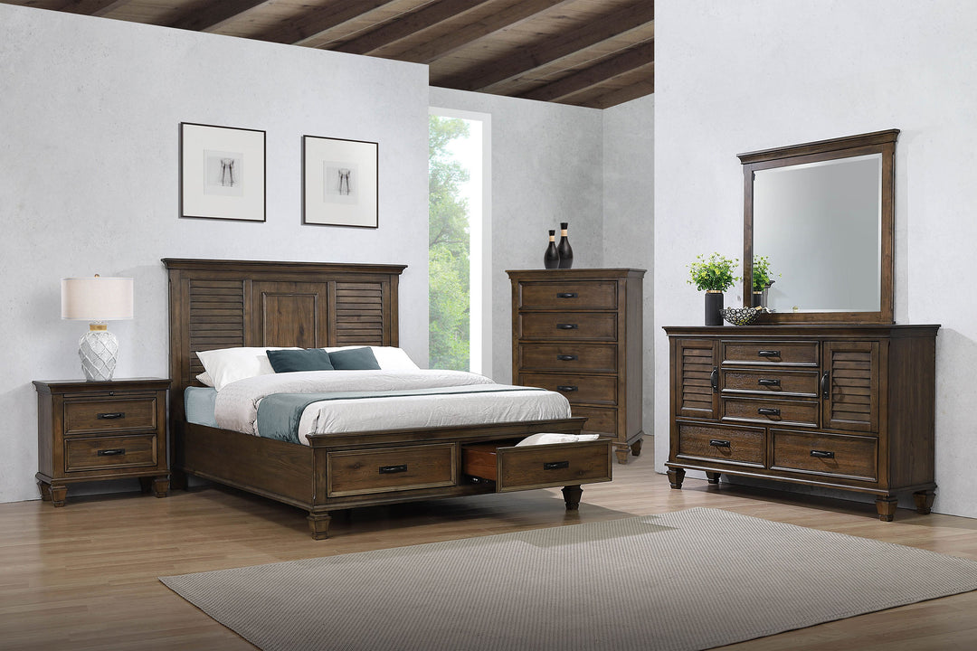 Franco 5-piece Eastern King Bedroom Set Burnished Oak