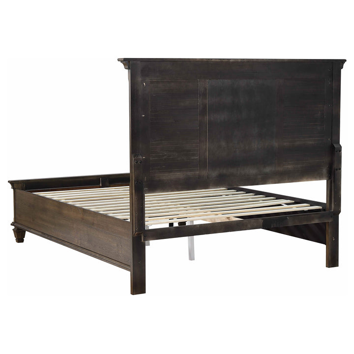 Franco Wood Eastern King Storage Panel Bed Burnished Oak