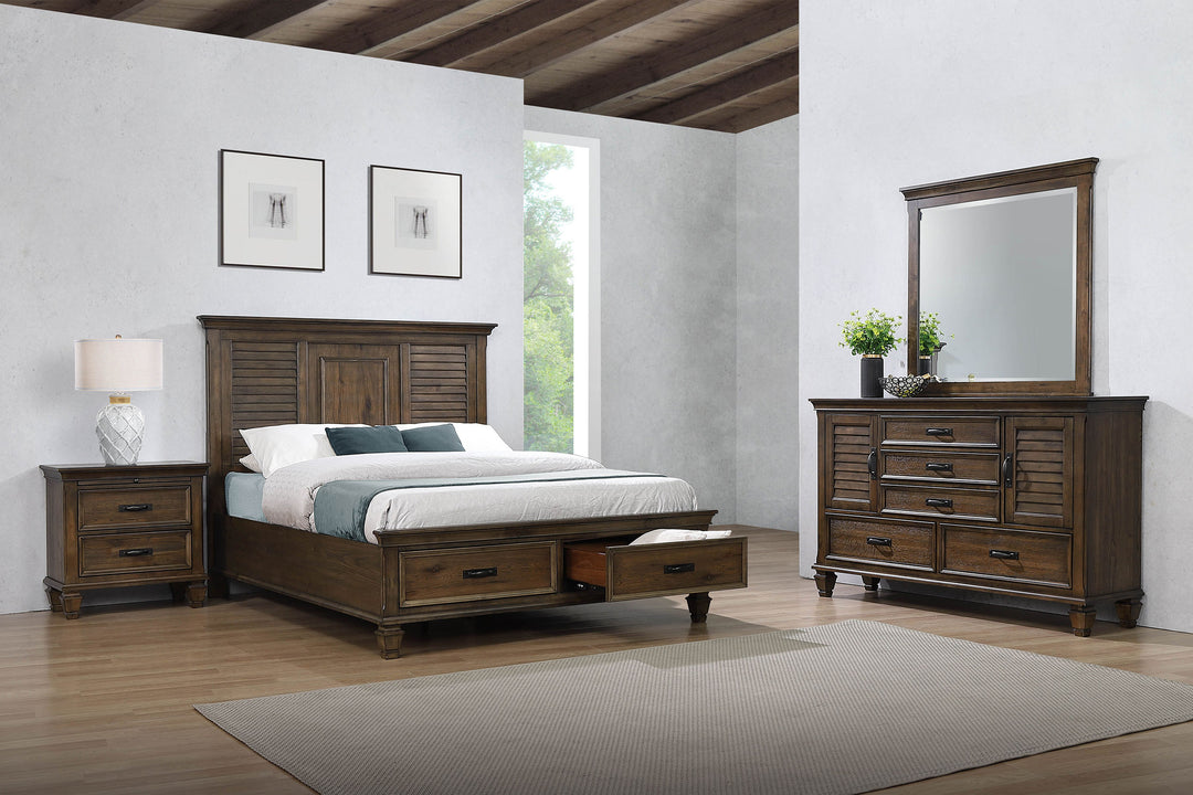 Franco 4-piece Queen Bedroom Set Burnished Oak