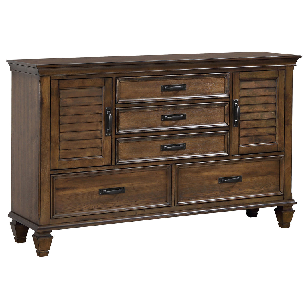 Franco 4-piece Queen Bedroom Set Burnished Oak