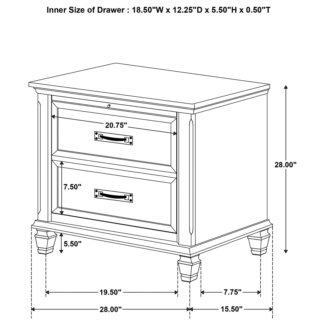 Franco 4-piece Queen Bedroom Set Burnished Oak