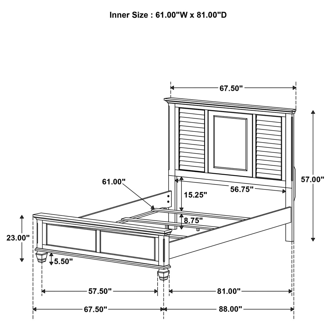 Franco Burnished Oak California Queen Four-Piece Bedroom Set