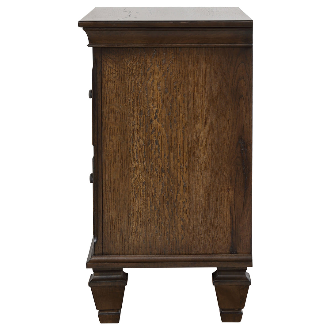 Franco 2-drawer Nightstand Burnished Oak