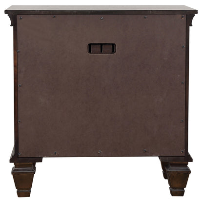 Franco 2-drawer Nightstand Burnished Oak