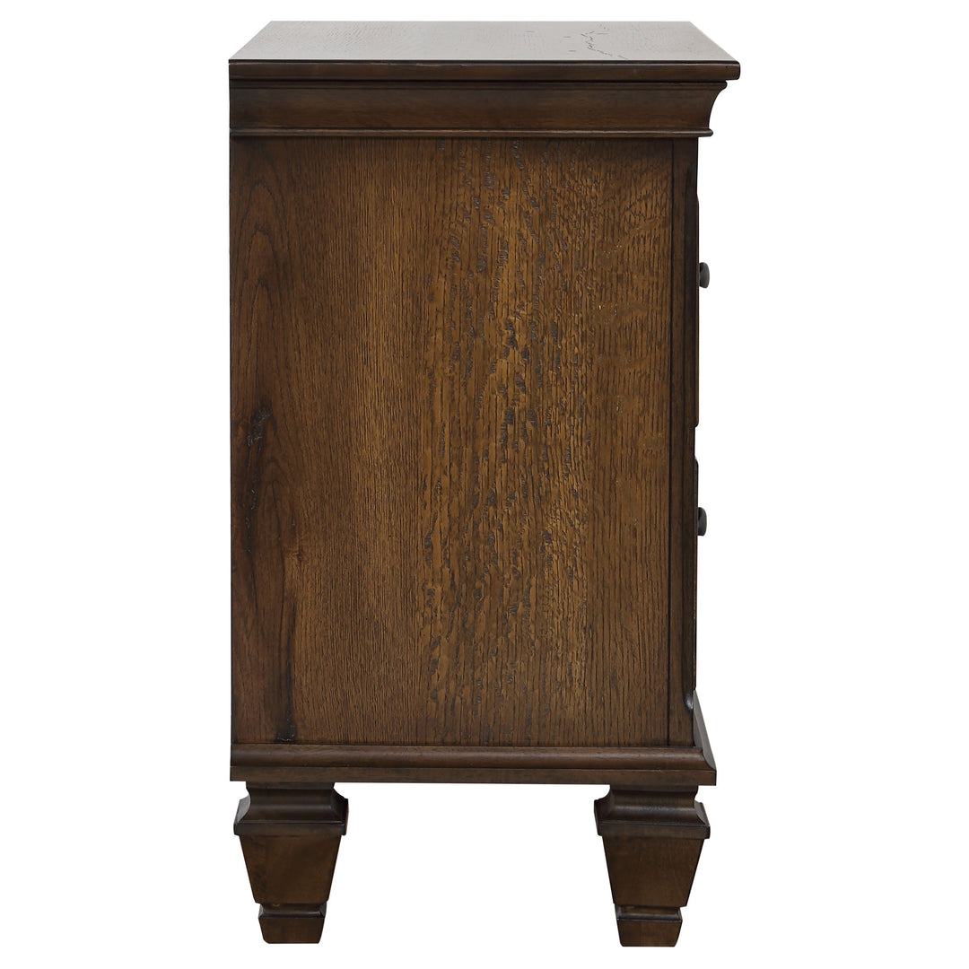 Franco 2-drawer Nightstand Burnished Oak