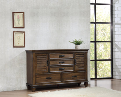 Franco 52-drawer Dresser Burnished Oak