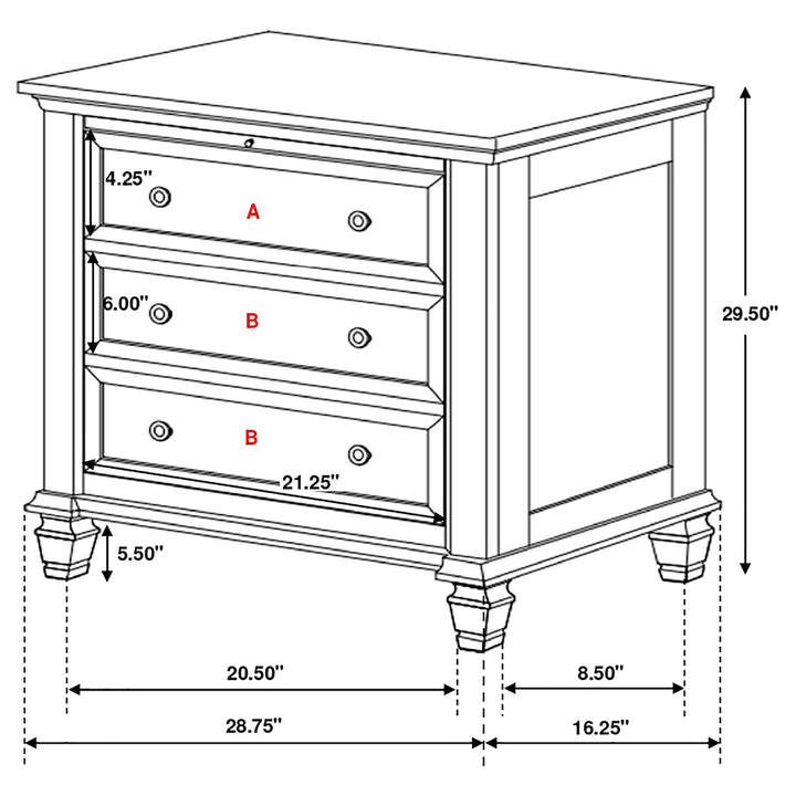 Sandy Beach White King Five-Piece Bedroom Set